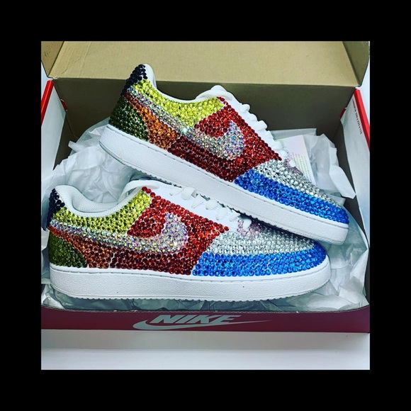 Nike Shoes - Nike Court Vision Low Tops All Sizes Multicoloured Luxe Crystals
